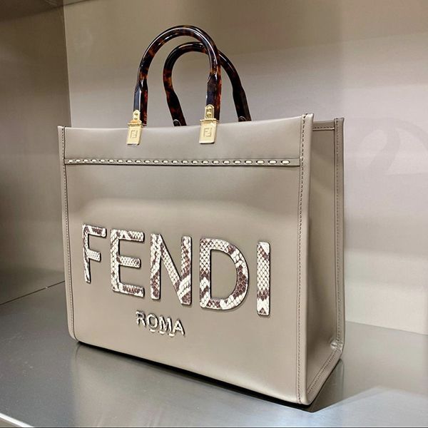 21FW【フェンディ】FF ロゴ サンシャイン ミディアム トート偽物 8BH386AHN5F1FEN